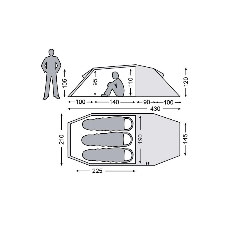Nordisk Oppland 3 SI lichtgewicht tunneltent Nordisk Oppland 3 SI Lichtgewicht Tunneltent -dewitschijndel winkel 111988 300 02 2