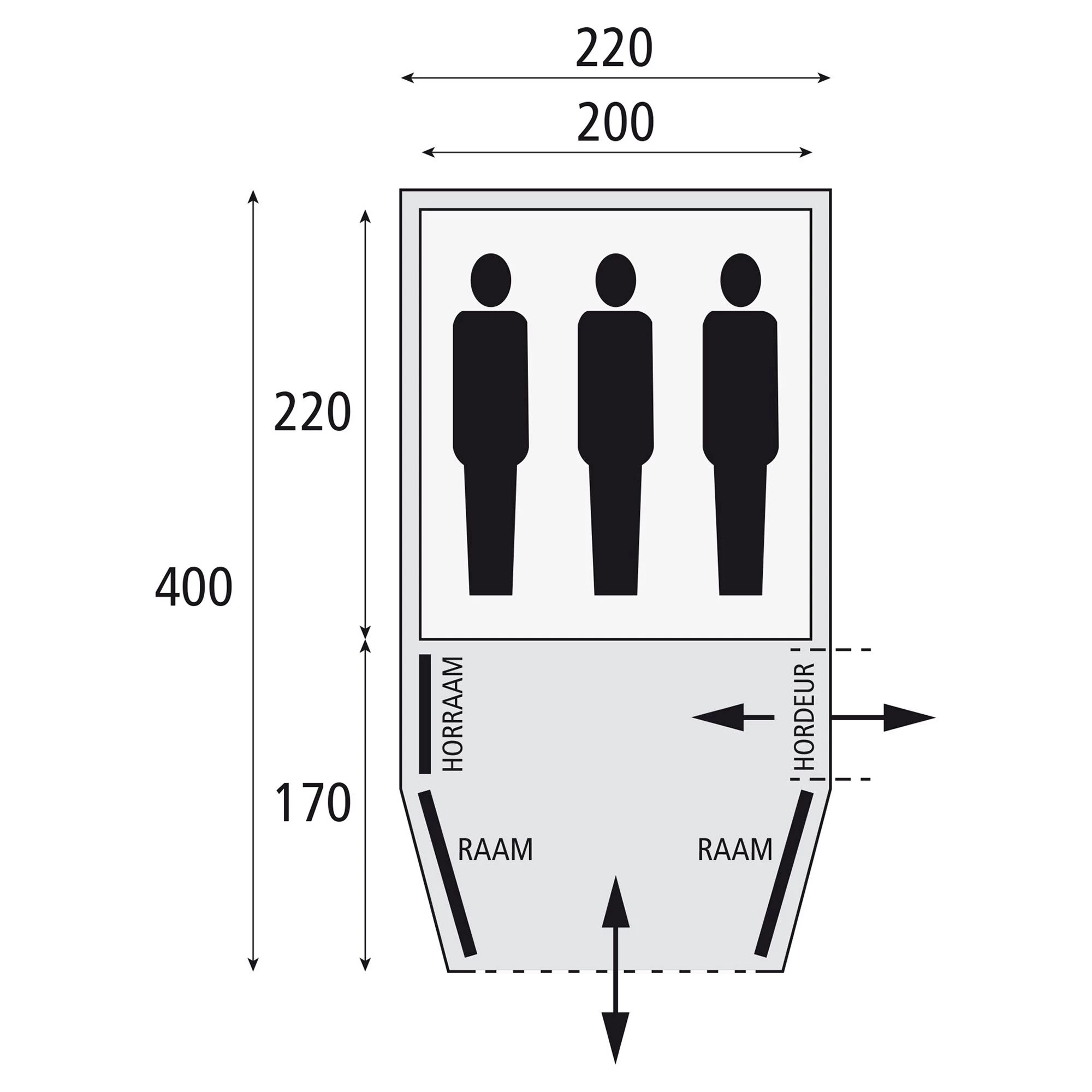Safarica Blackhawk 220 Air opblaasbare tent Safarica Blackhawk 220 Air Opblaasbare Tent -dewitschijndel winkel 112103 900 02