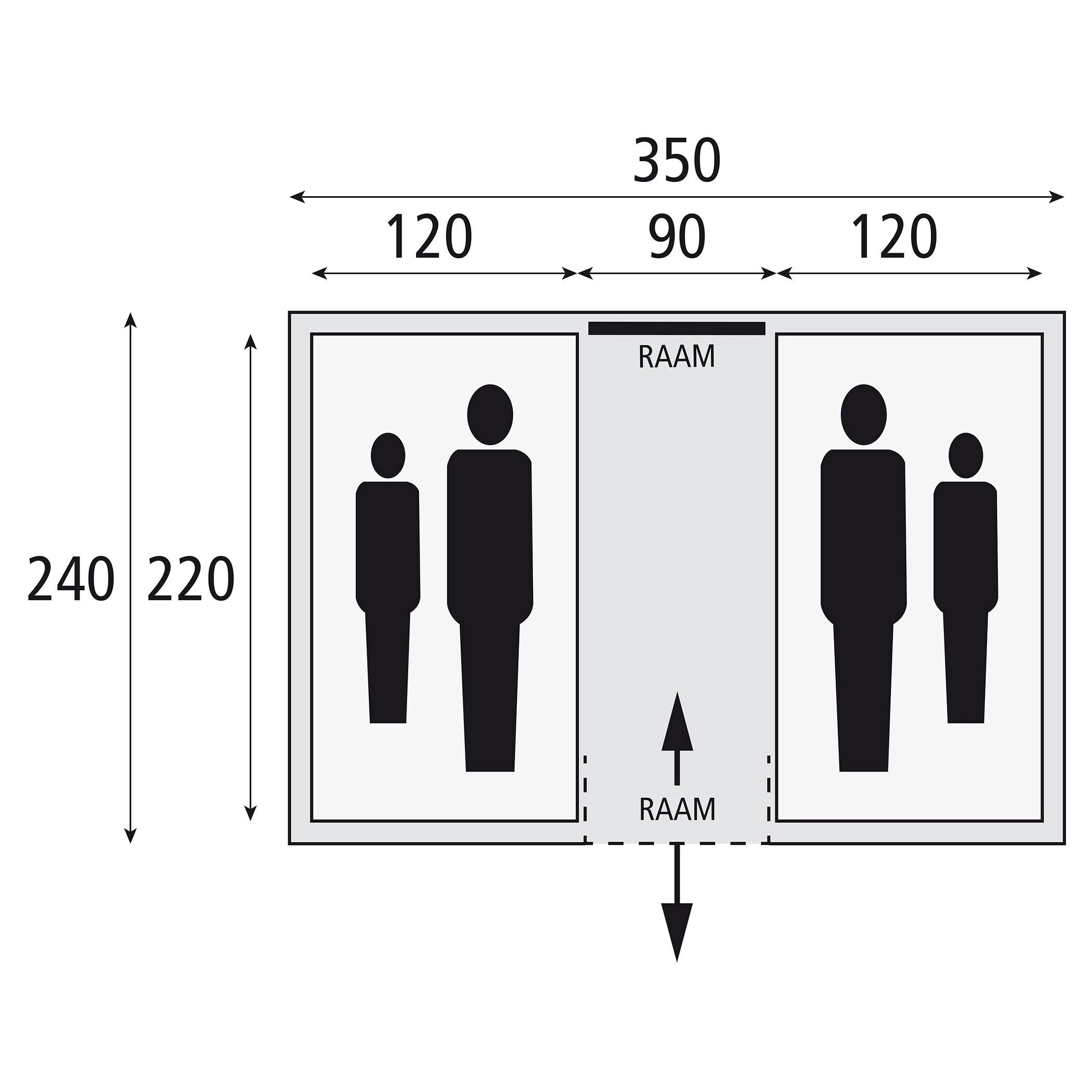 Bardani Amigo 350 RSTC vis-a-vis tent Bardani Amigo 350 RSTC Vis-a-vis Tent -dewitschijndel winkel 112153 180 09 3
