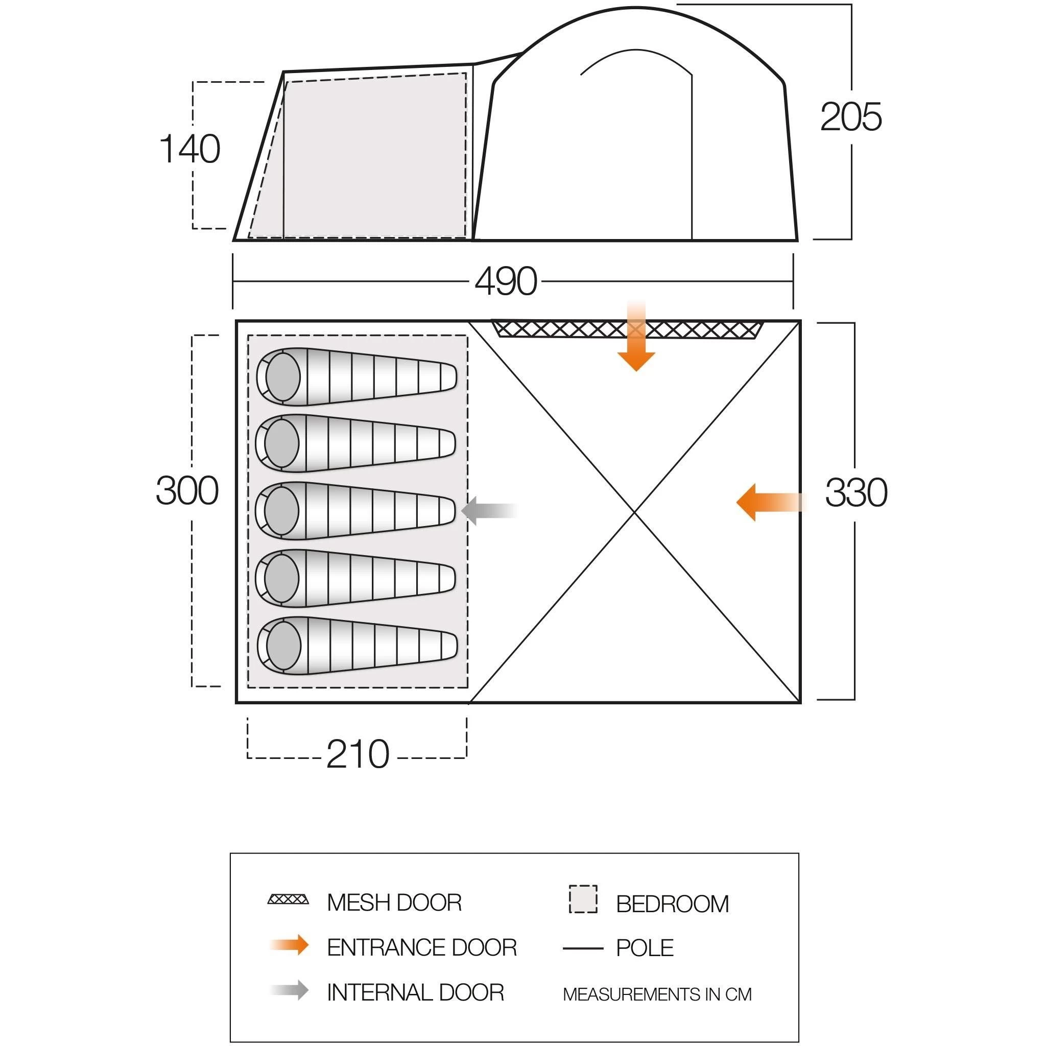 Vango Athos 500 koepeltent Vango Athos 500 Koepeltent -dewitschijndel winkel 112450 200 02 1