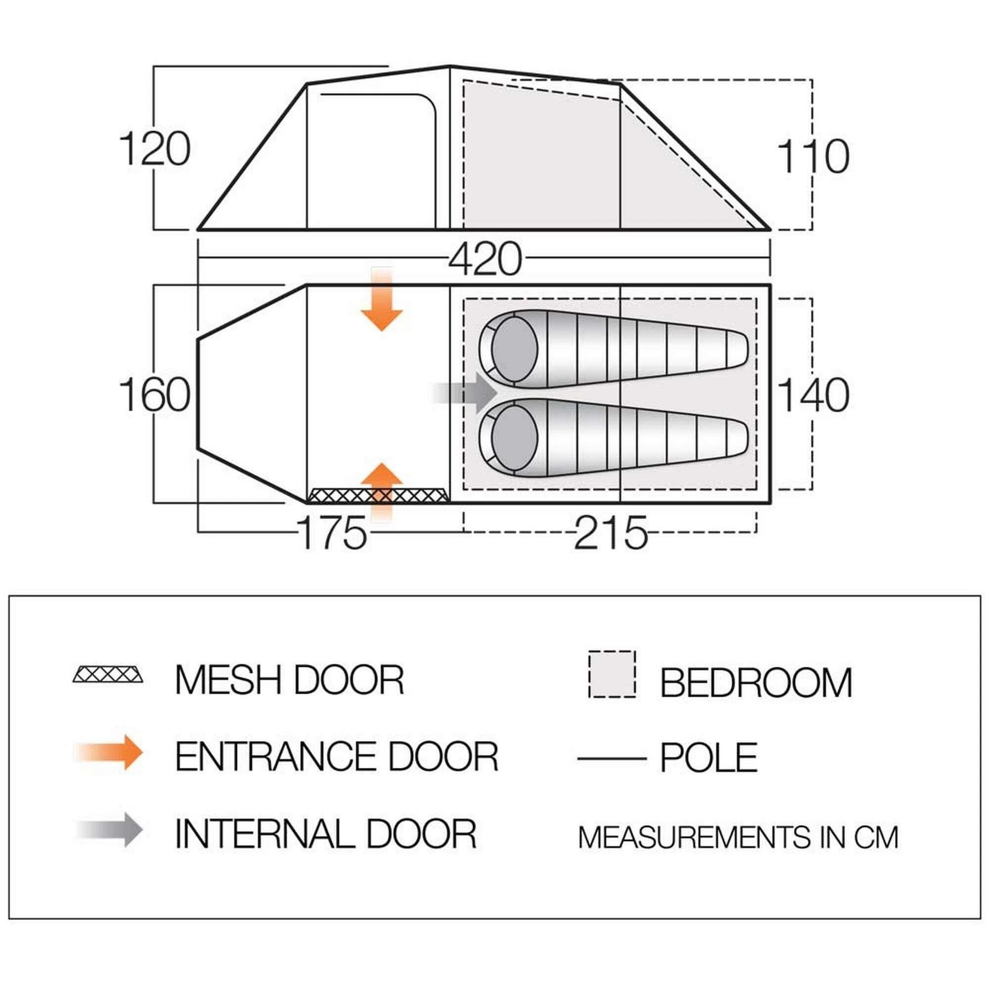 Vango Omega 250 lichtgewicht tunneltent pamir green Vango Omega 250 Lichtgewicht Tunneltent Pamir Green -dewitschijndel winkel 112457 300 05 1