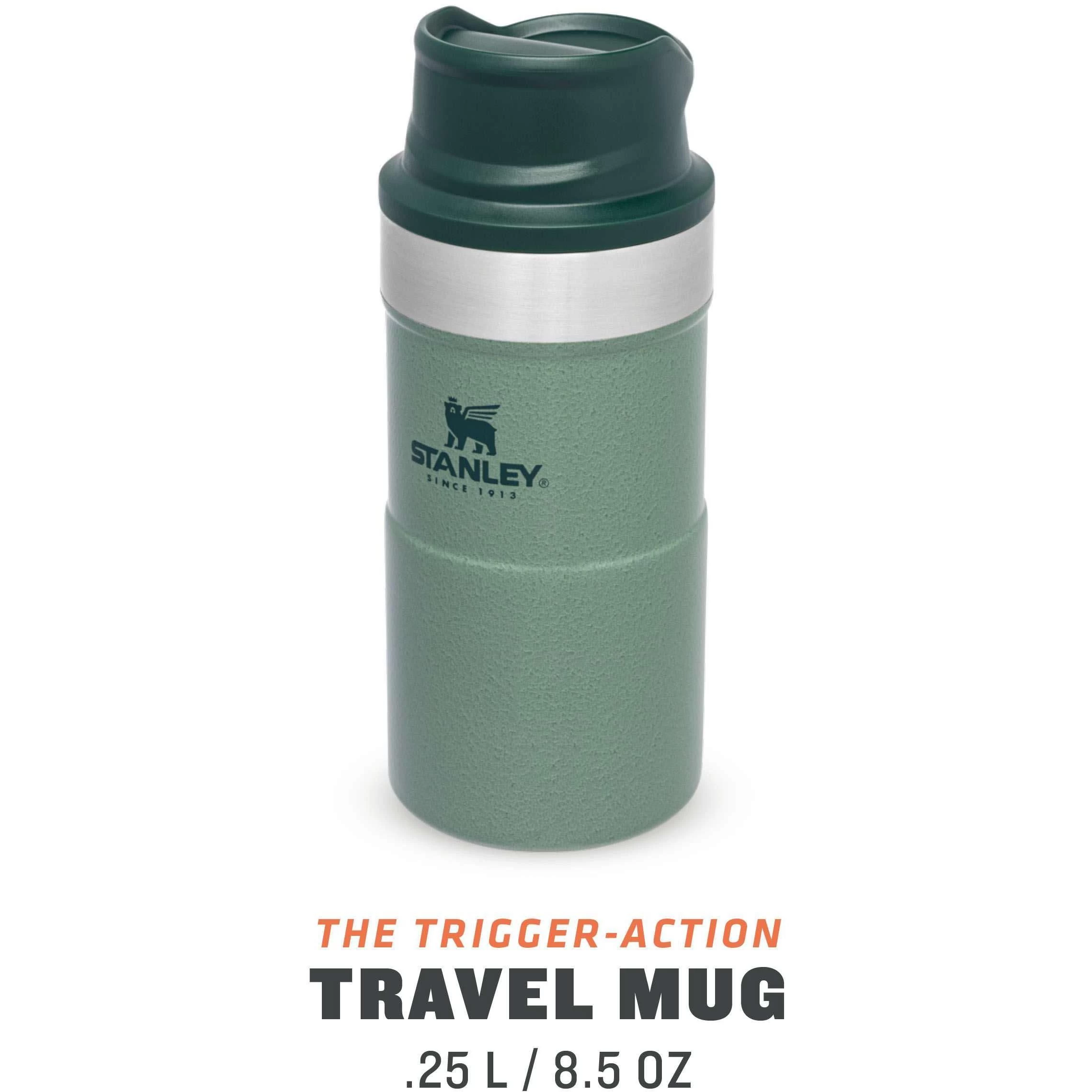 Stanley PMIClassic Trigger-Action thermosbeker 250 ml hammertone green Stanley PMIClassic Trigger-Action Thermosbeker 250 Ml Hammertone Green -dewitschijndel winkel 115050 300 02