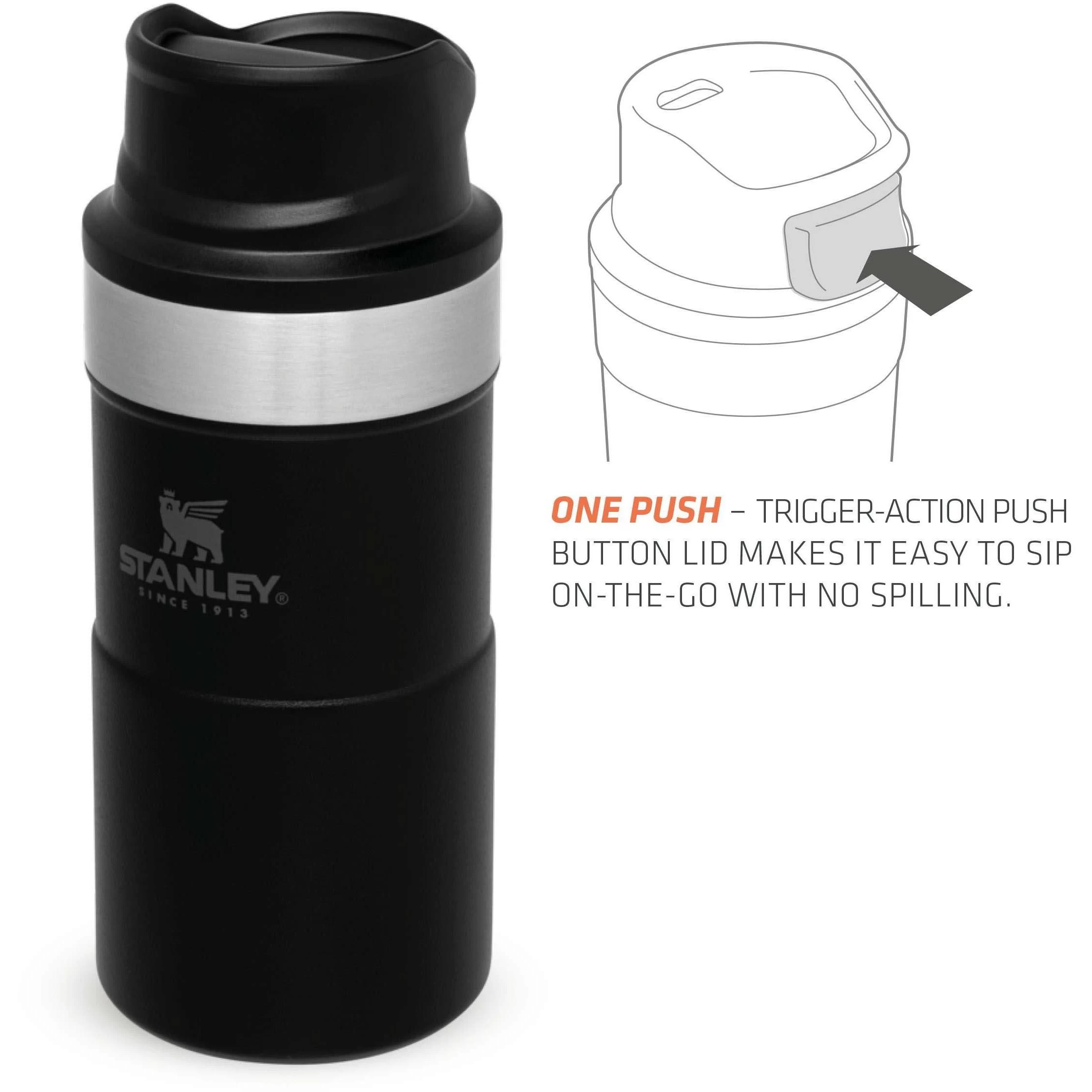 Stanley PMIClassic Trigger-Action thermosbeker 250 ml black Stanley PMIClassic Trigger-Action Thermosbeker 250 Ml Black -dewitschijndel winkel 115051 990 05