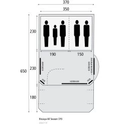 Cabanon Biscaya 370 All Season Tunneltent 8 Cabanon Biscaya 370 All Season Tunneltent -dewitschijndel winkel 125576 000 07