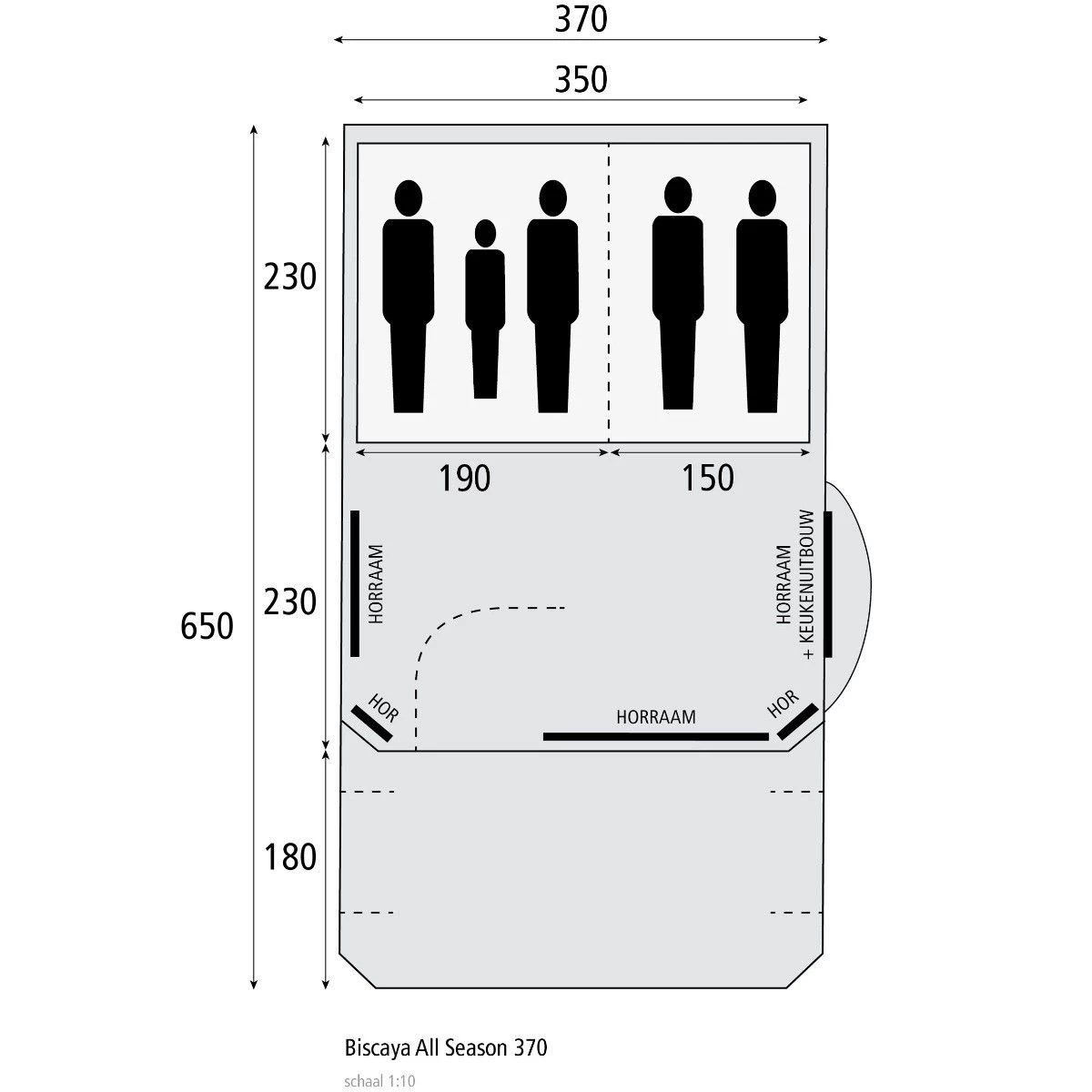 Cabanon Biscaya 370 All Season tunneltent Cabanon Biscaya 370 All Season Tunneltent -dewitschijndel winkel 125576 000 07