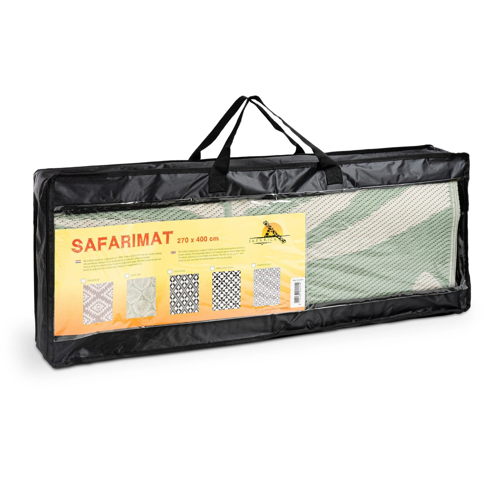 Safarica Safarimat tenttapijt 270 x 300 green leaf Safarica Safarimat Tenttapijt 270 X 300 Green Leaf -dewitschijndel winkel 139738 300 03