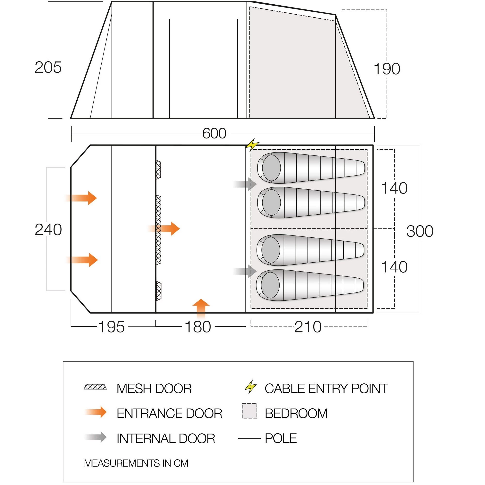 Vango Lismore 450 tunneltent Vango Lismore 450 Tunneltent -dewitschijndel winkel 143525 900 05